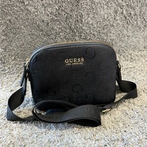 GUESS Black Embossed Crossbody Bag